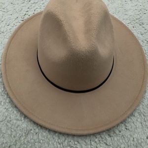 Light Brown Flat Brimmed Hat